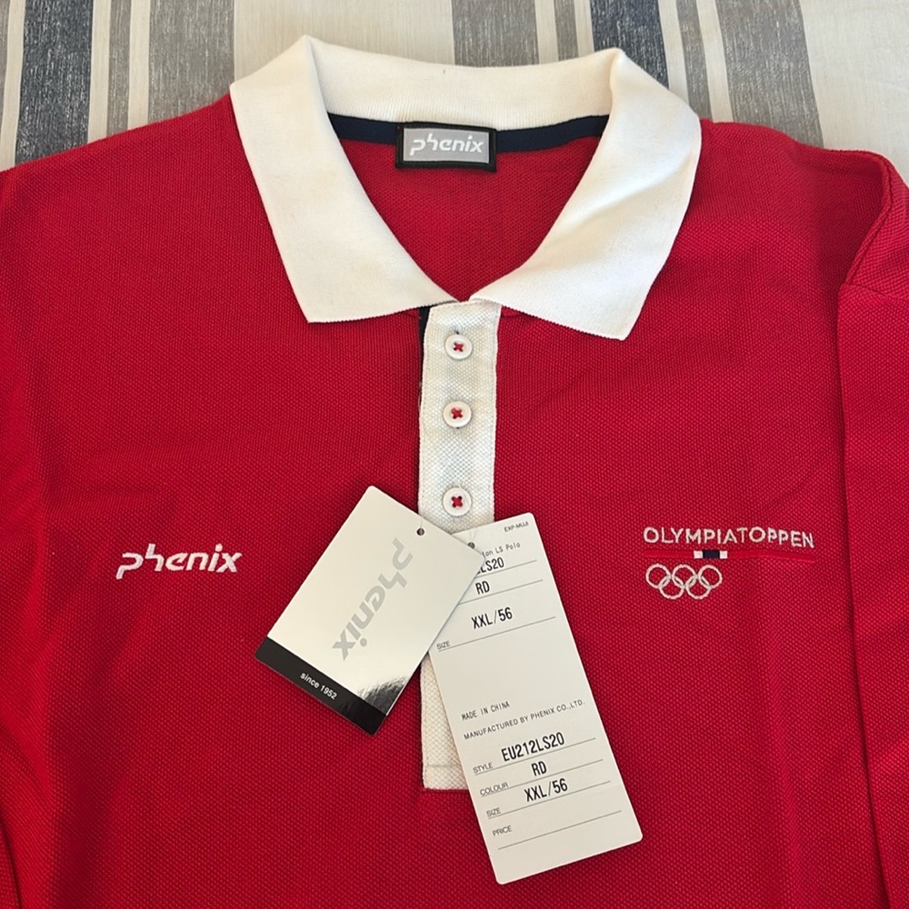 Norwegian Olympic Committee Long Sleeve Polo New w tags. Unworn size XXL/56